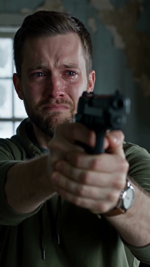 Gun raised